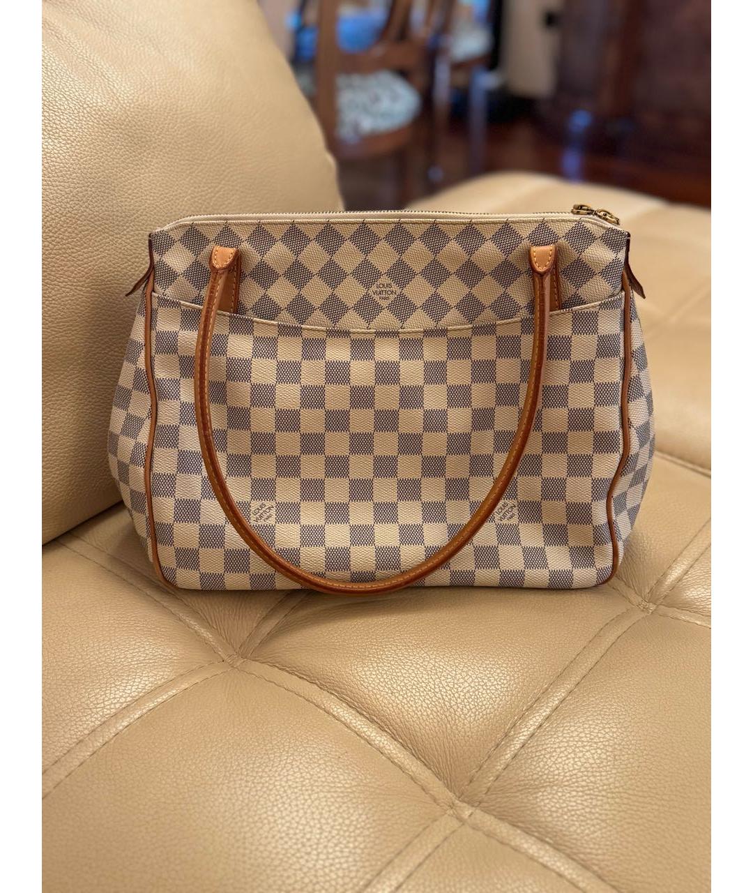 LOUIS VUITTON Белая сумка тоут из искусственной кожи, фото 3