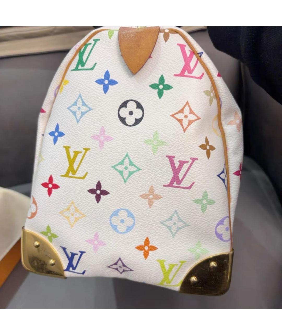 LOUIS VUITTON Белая кожаная сумка тоут, фото 8