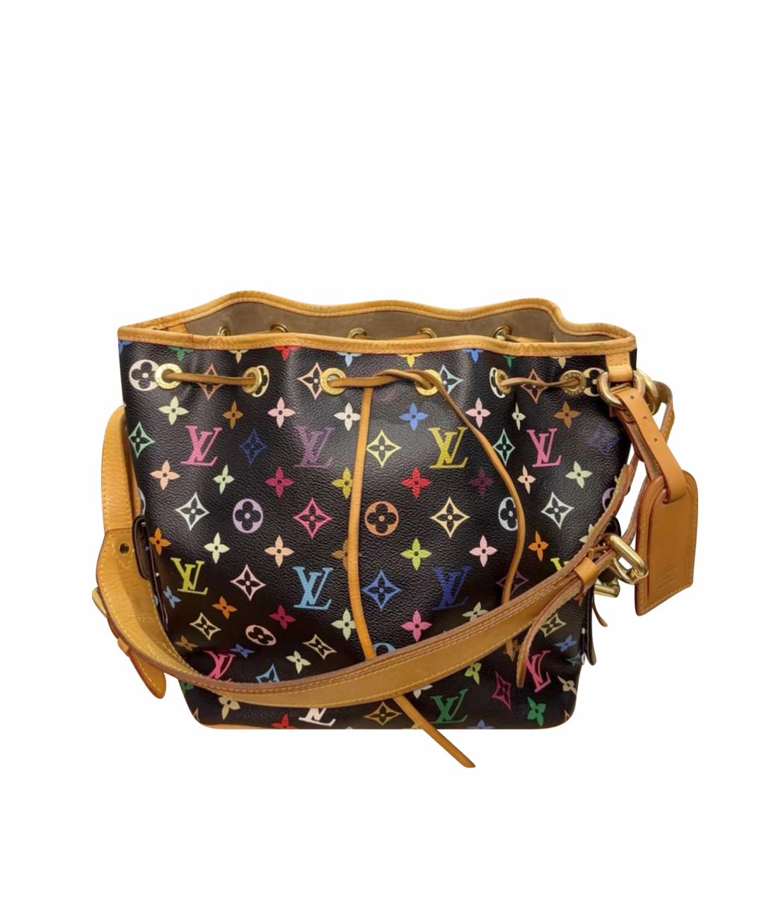 LOUIS VUITTON Черная кожаная сумка тоут, фото 1
