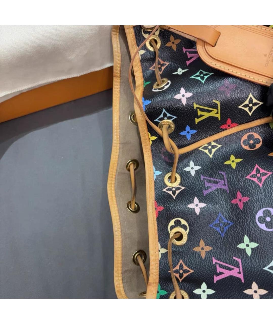 LOUIS VUITTON Черная кожаная сумка тоут, фото 3