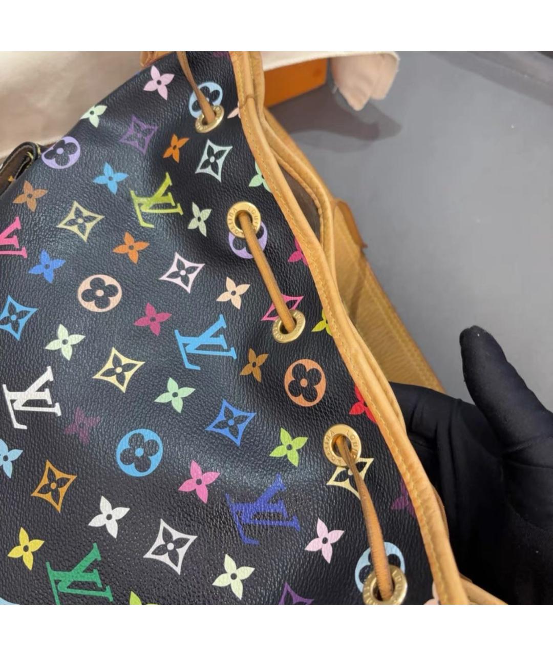 LOUIS VUITTON Черная кожаная сумка тоут, фото 2