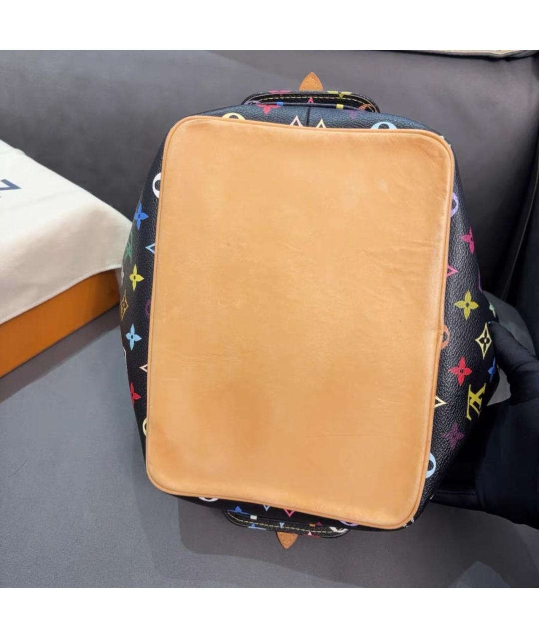 LOUIS VUITTON Черная кожаная сумка тоут, фото 6