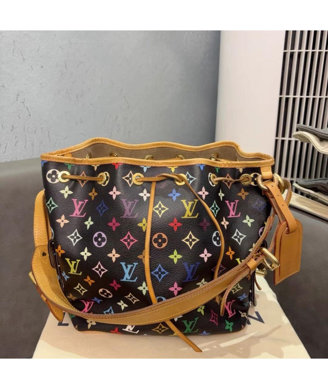 LOUIS VUITTON Черная кожаная сумка тоут, фото 9