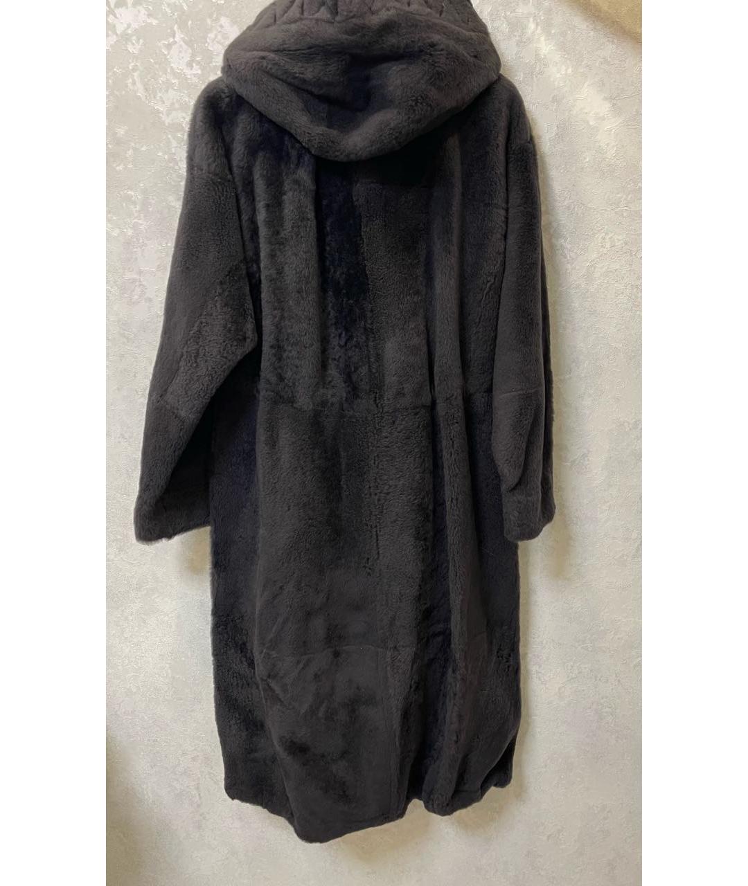 BRUNELLO CUCINELLI Антрацитовая шерстяная дубленка, фото 2