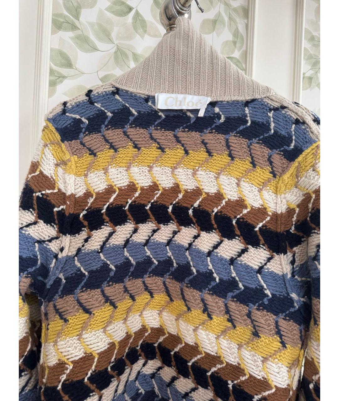 CHLOE Мульти шерстяной кардиган, фото 3