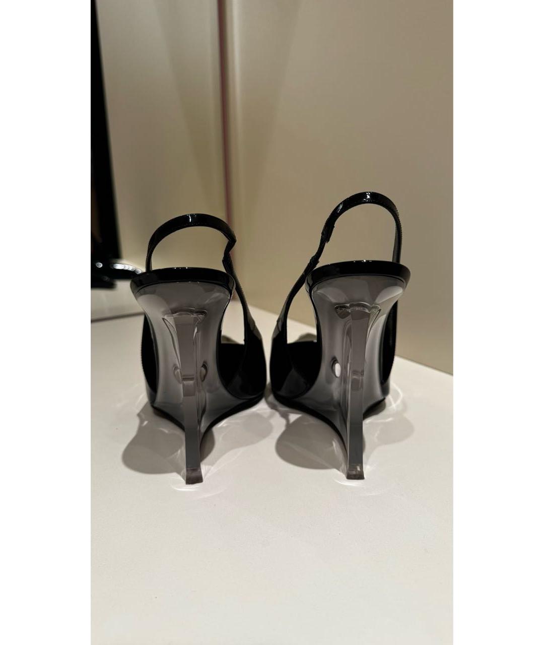 SAINT LAURENT Черные туфли из лакированной кожи, фото 4
