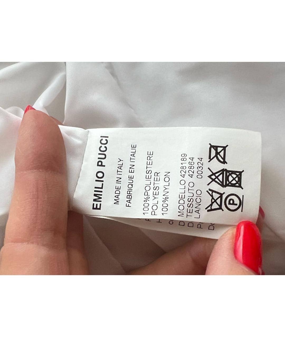 EMILIO PUCCI Коралловая полиэстеровая куртка, фото 8