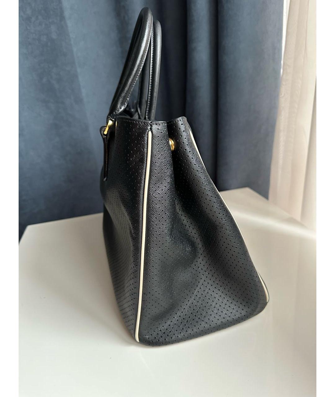 PRADA Черная кожаная сумка тоут, фото 5