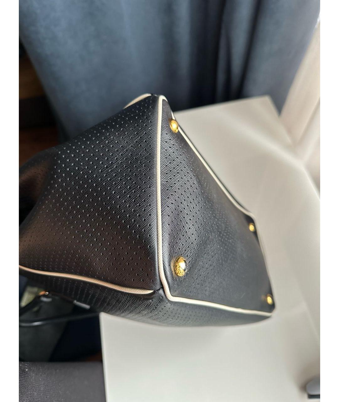 PRADA Черная кожаная сумка тоут, фото 7