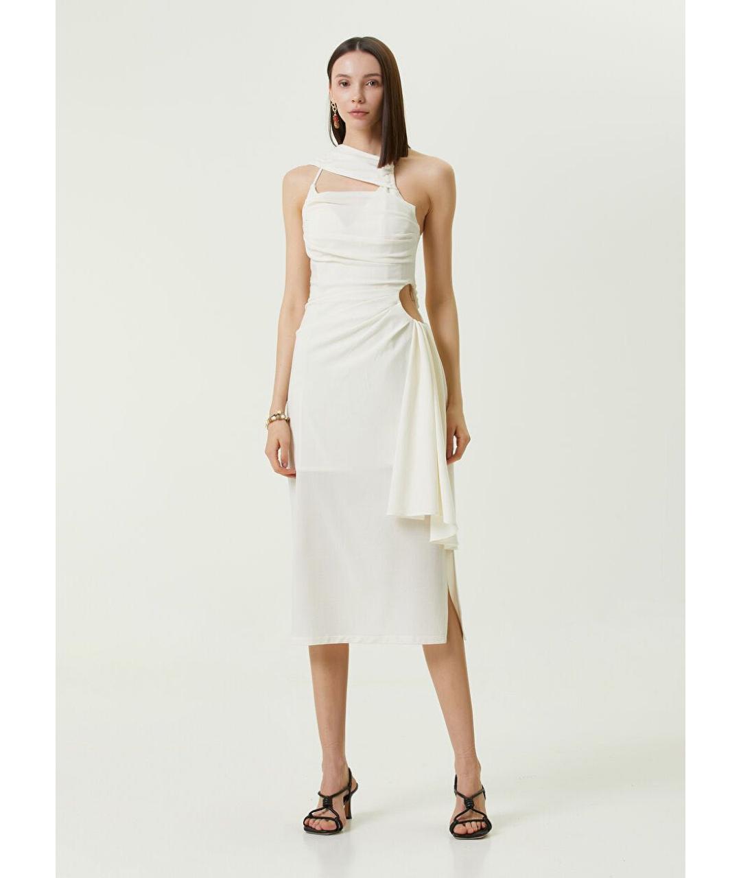 JACQUEMUS Бежевое шерстяное платье, фото 2