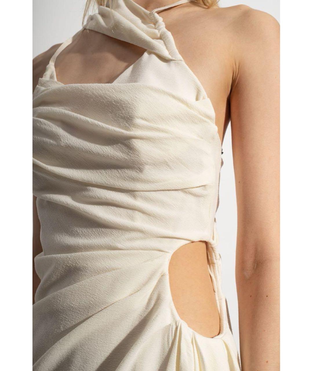JACQUEMUS Бежевое шерстяное платье, фото 5