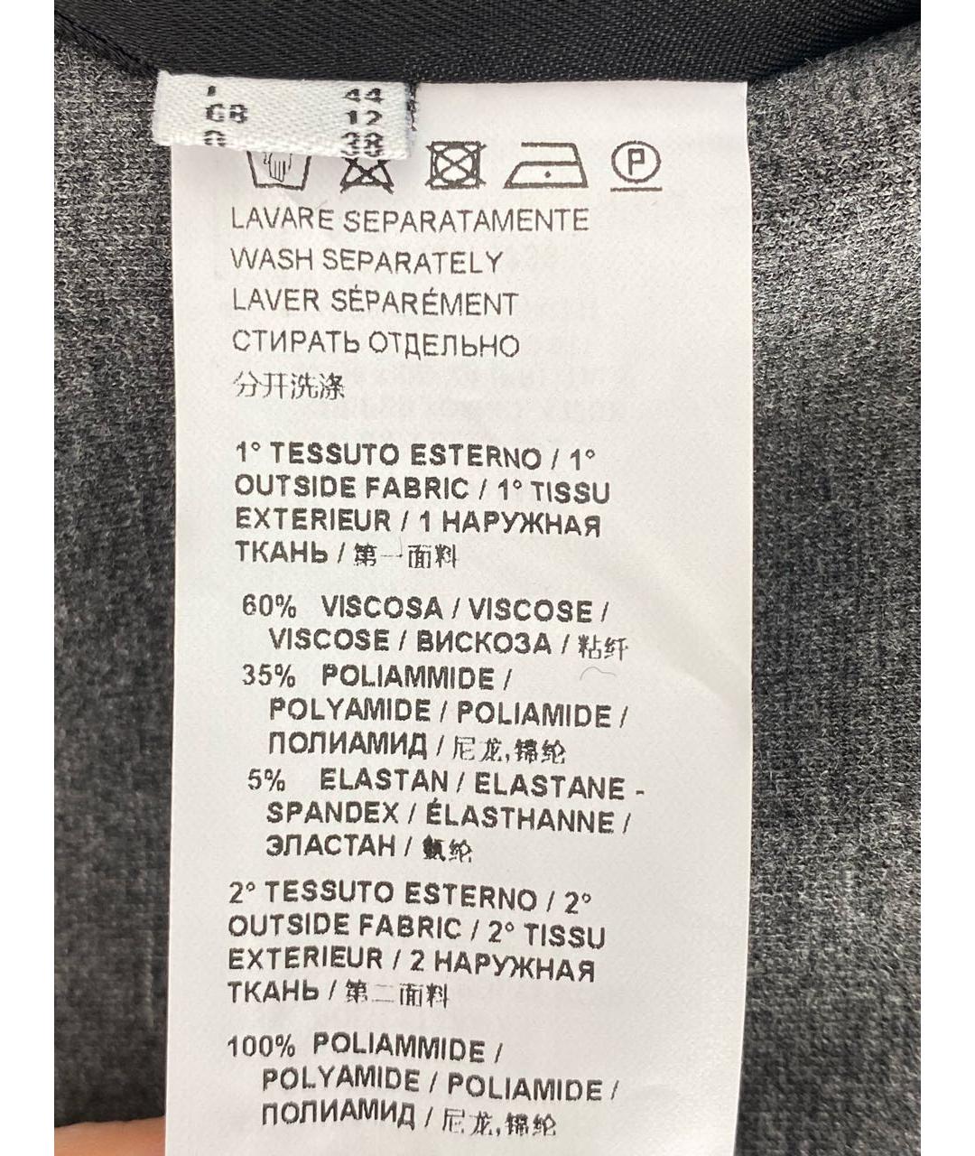 PINKO Серая вискозная юбка мини, фото 7