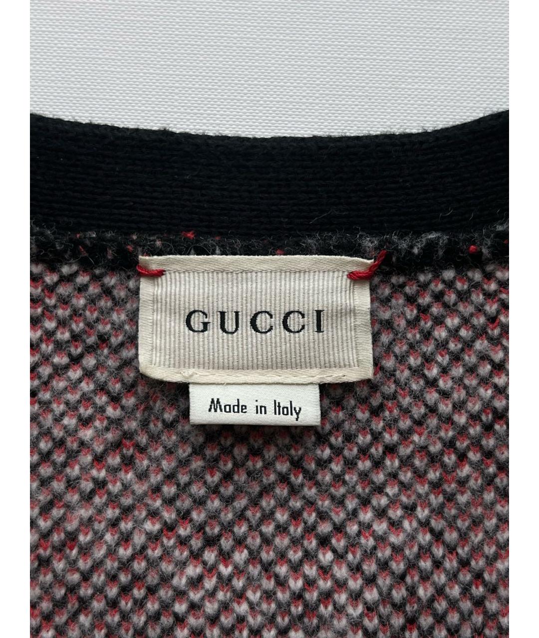 GUCCI Темно-синий шерстяной кардиган, фото 5