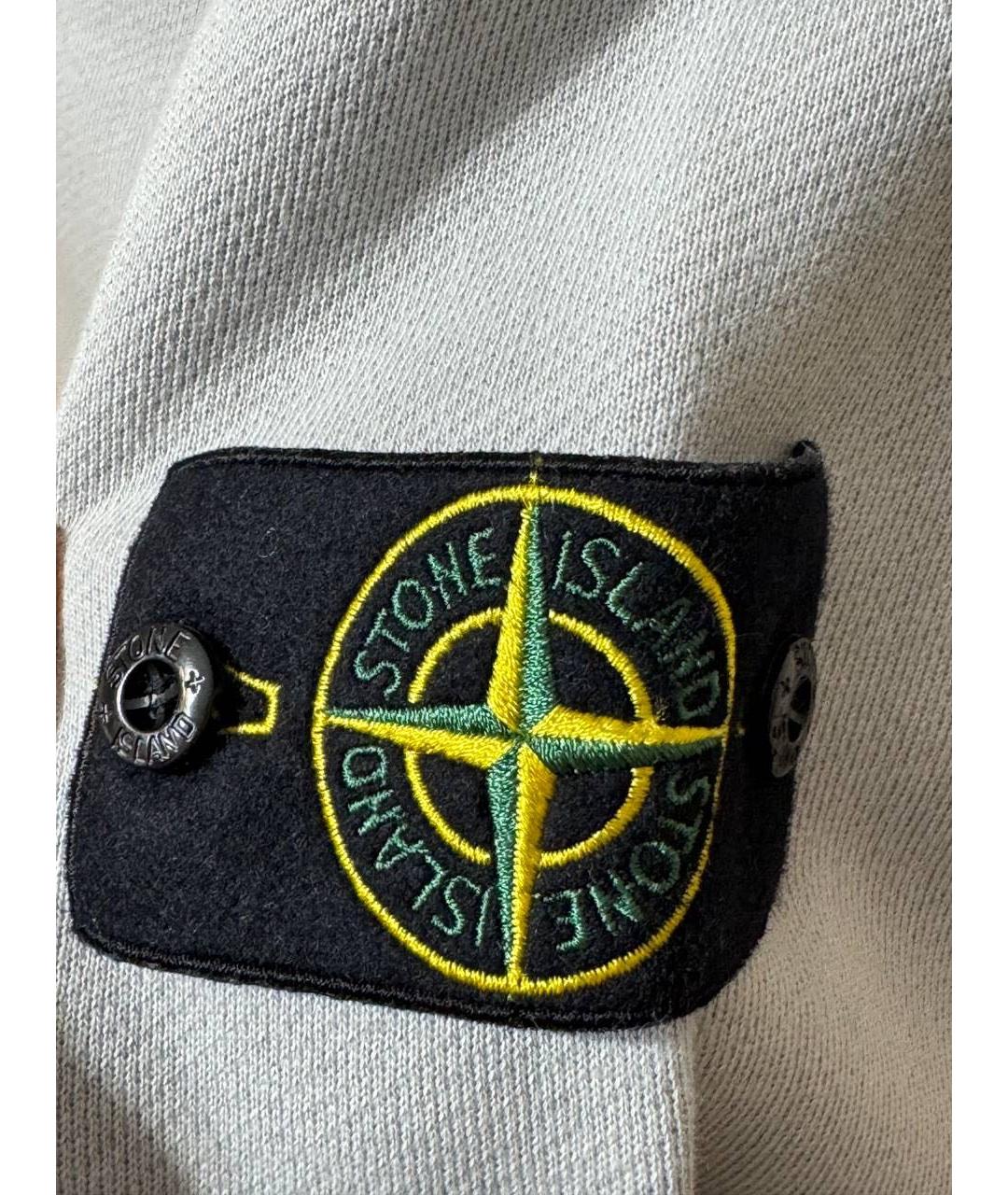 STONE ISLAND Серый хлопковый джемпер / свитер, фото 4