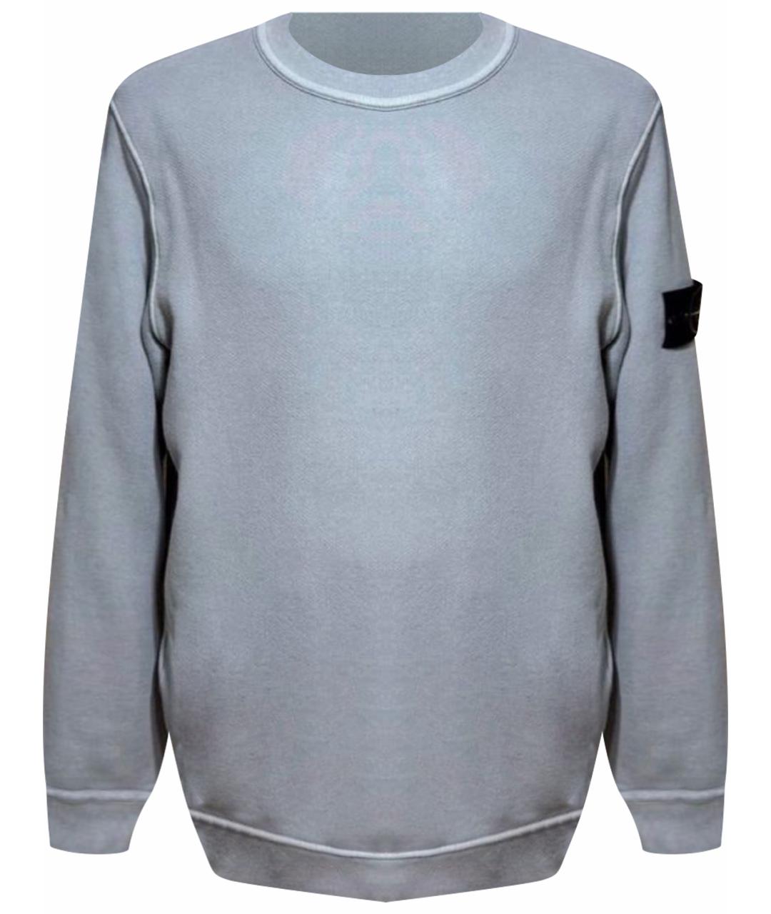 STONE ISLAND Серый хлопковый джемпер / свитер, фото 1