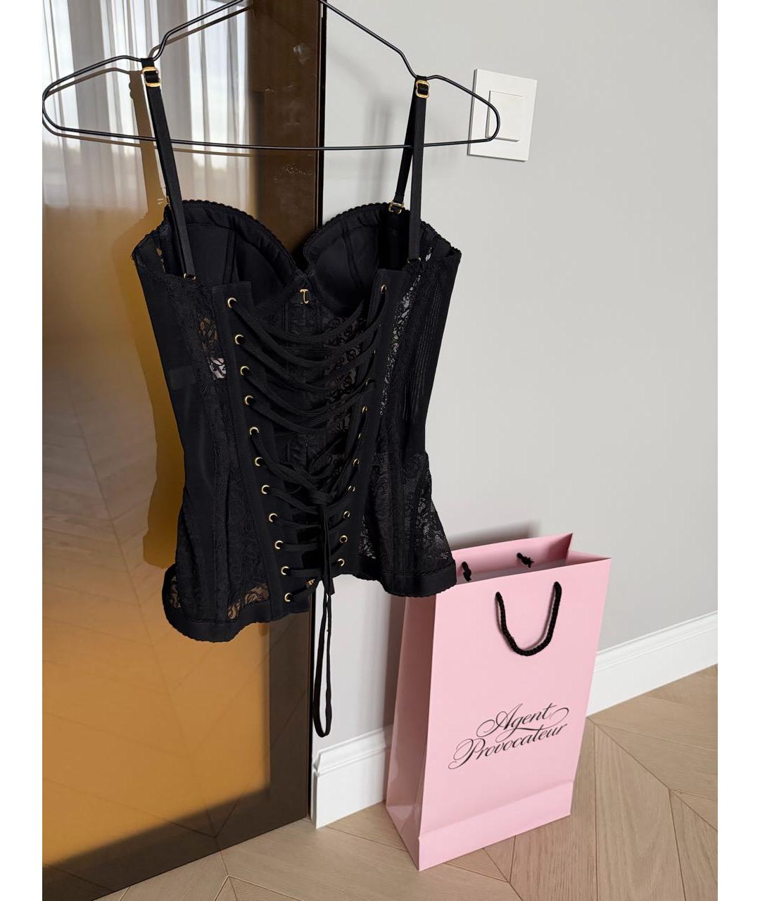 AGENT PROVOCATEUR Черный кружевной корсет, фото 3