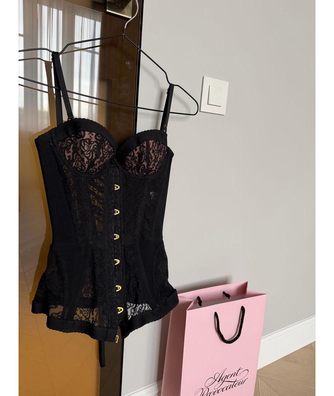 AGENT PROVOCATEUR Черный кружевной корсет, фото 2