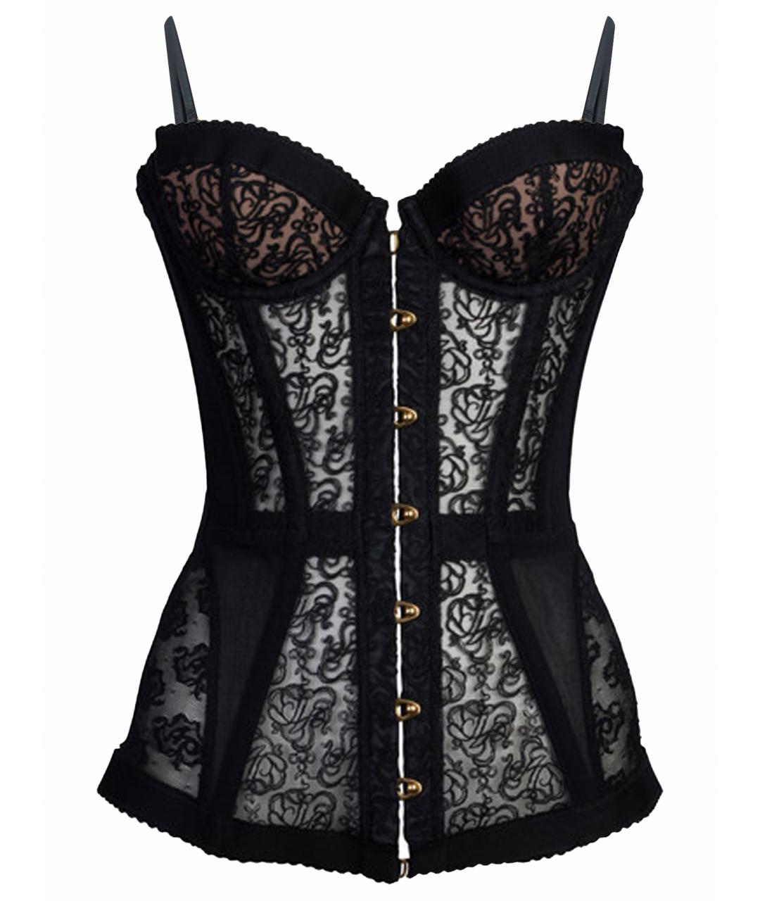 AGENT PROVOCATEUR Черный кружевной корсет, фото 1