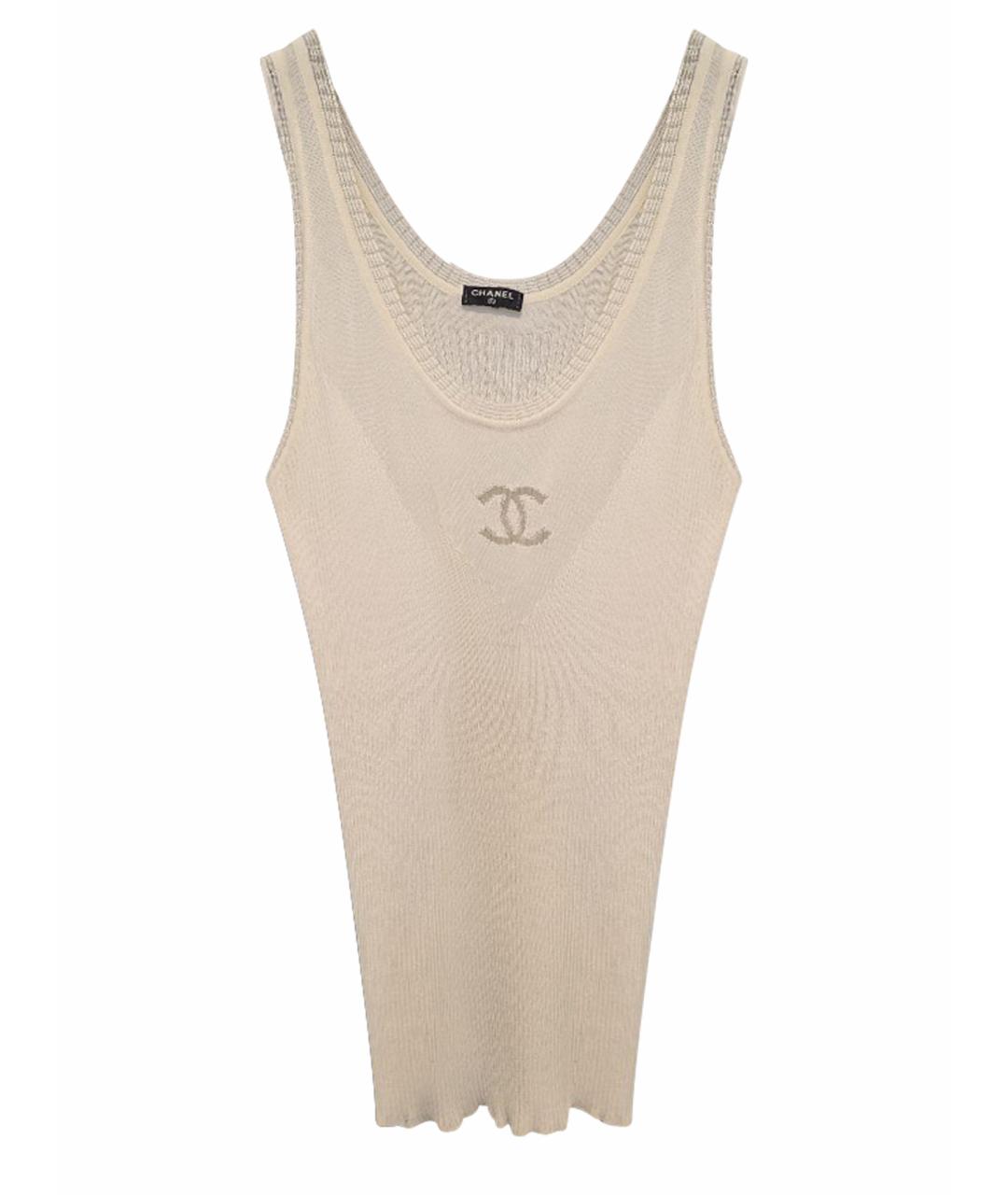 CHANEL Бежевая майка, фото 1