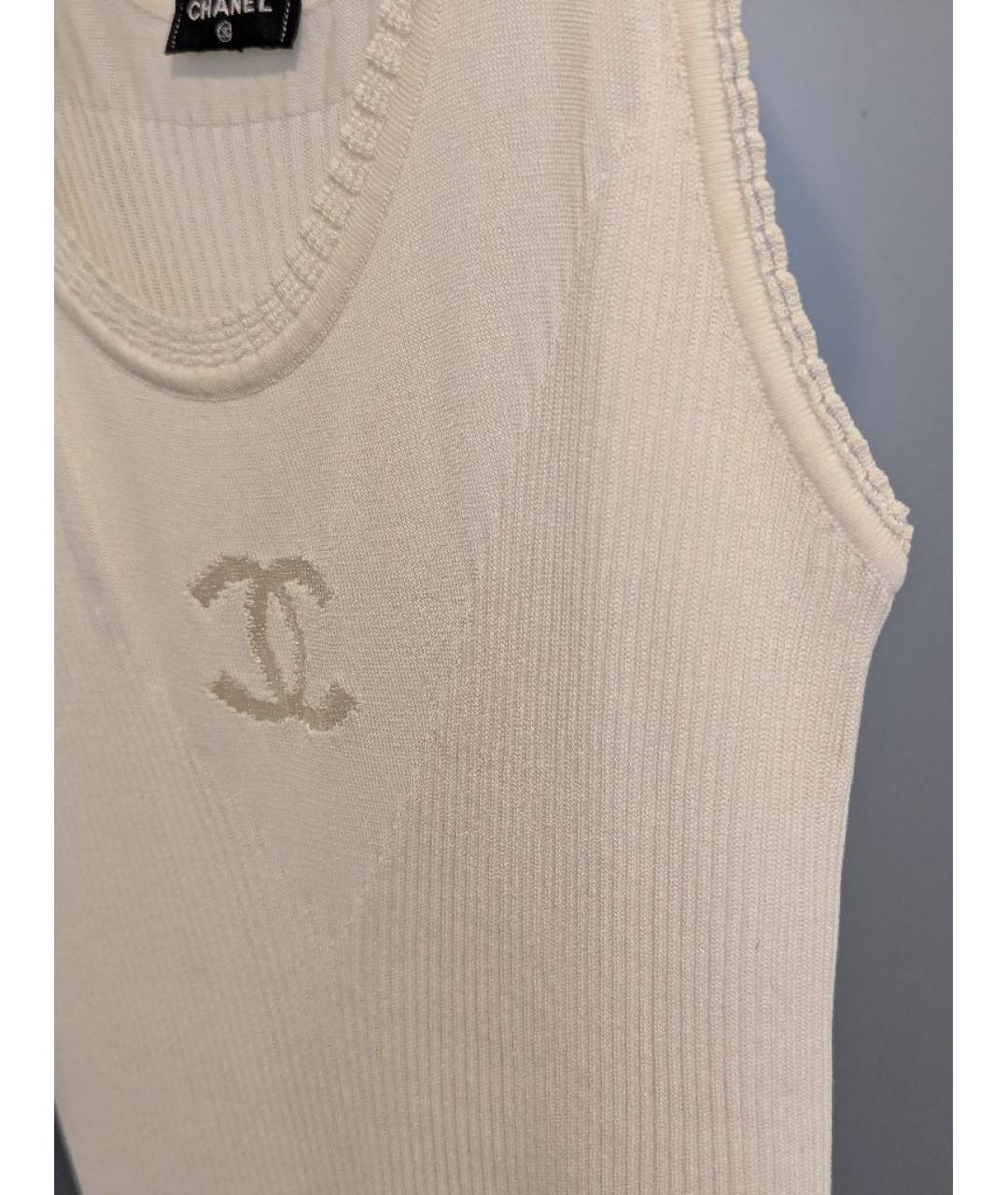 CHANEL Бежевая майка, фото 4