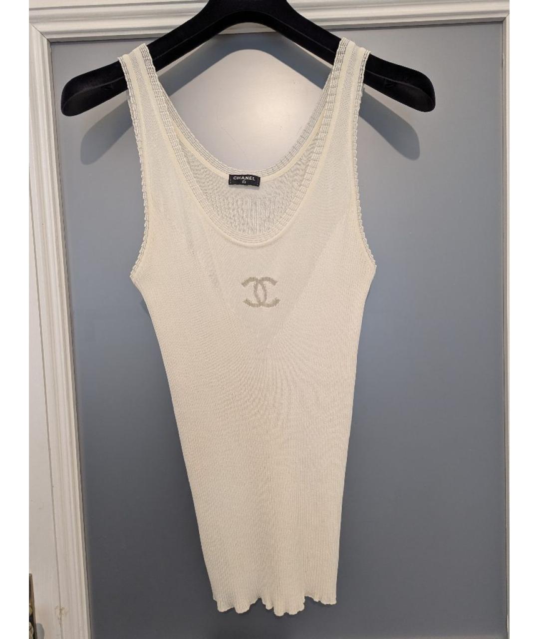 CHANEL Бежевая майка, фото 9