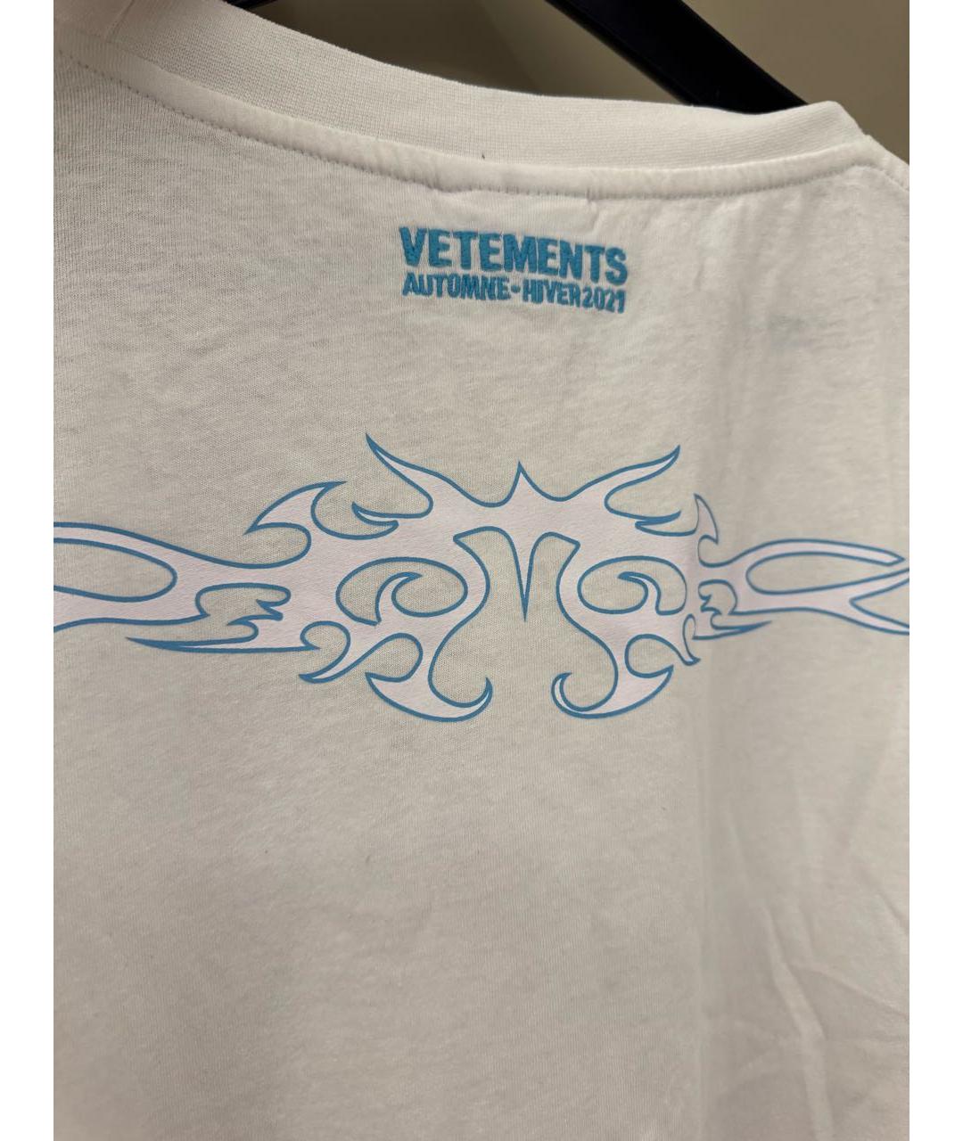 VETEMENTS Белая хлопковая футболка, фото 4