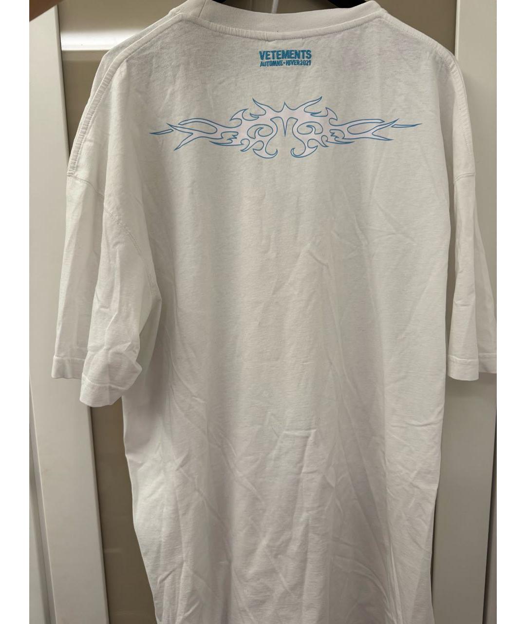 VETEMENTS Белая хлопковая футболка, фото 2