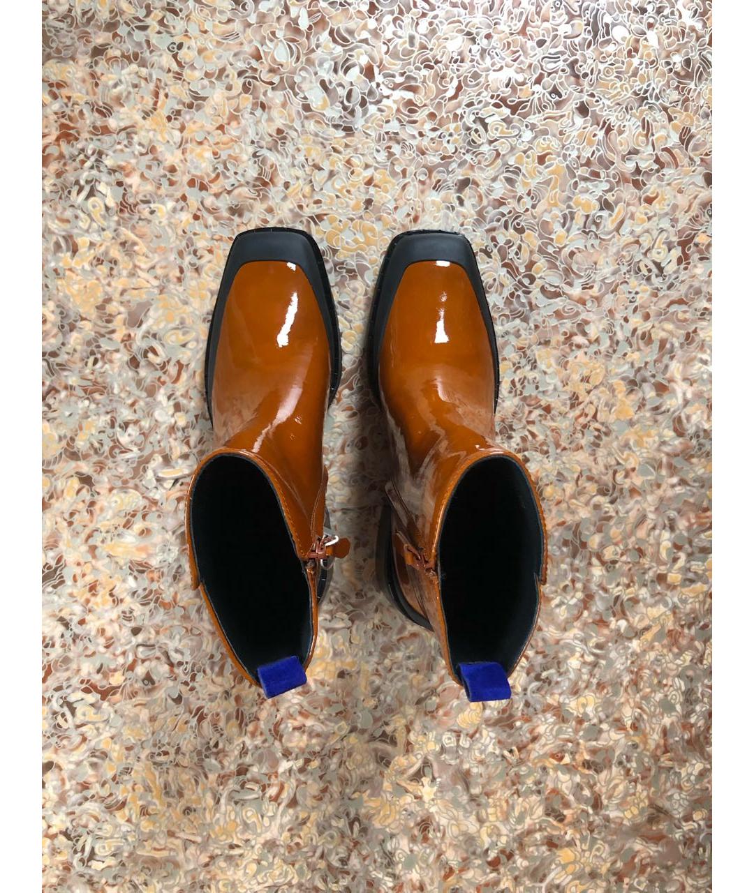 TORY BURCH Коричневые кожаные ботинки, фото 5