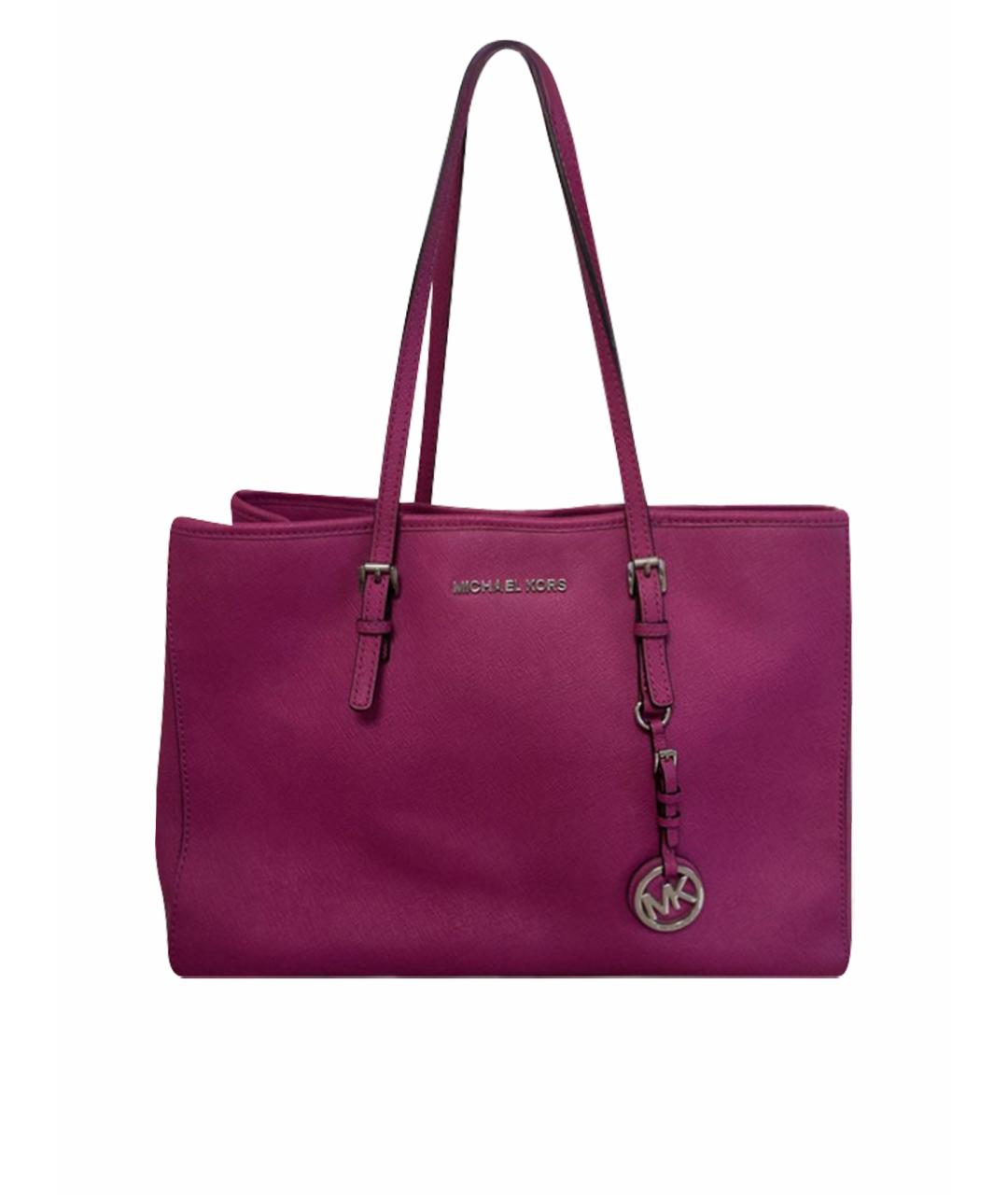 MICHAEL MICHAEL KORS Фуксия кожаная сумка тоут, фото 1