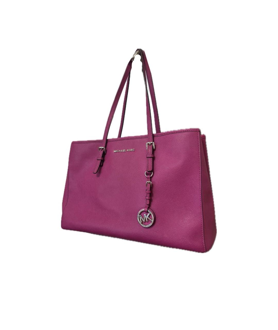 MICHAEL MICHAEL KORS Фуксия кожаная сумка тоут, фото 3