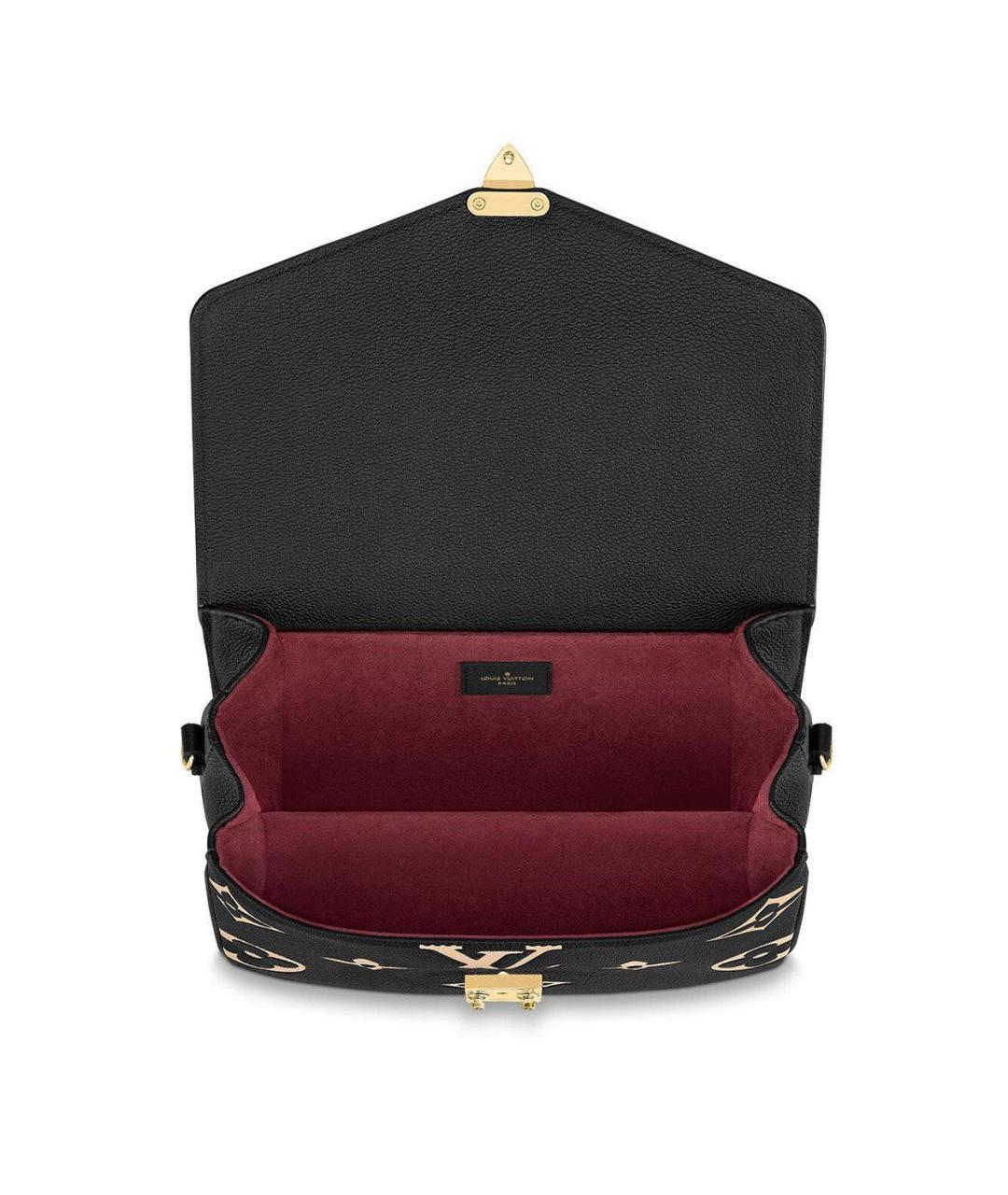LOUIS VUITTON Черная кожаная сумка через плечо, фото 3