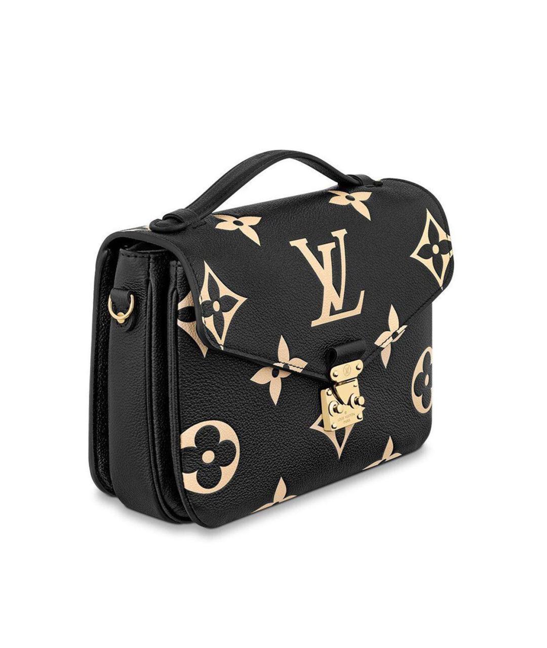 LOUIS VUITTON Черная кожаная сумка через плечо, фото 2