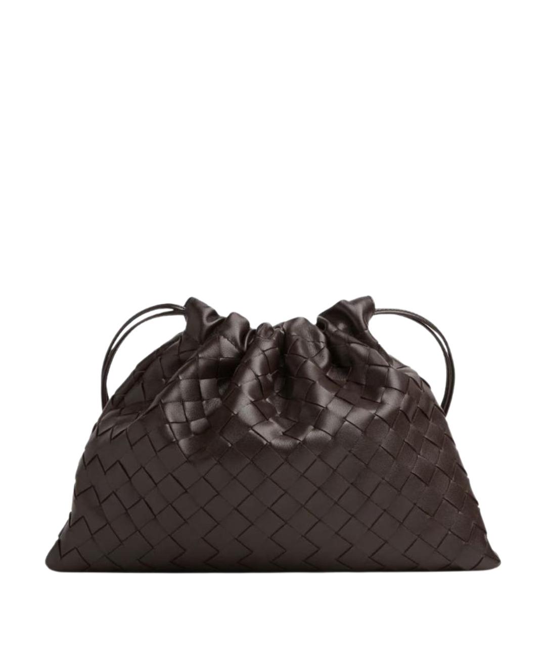 BOTTEGA VENETA Коричневая кожаная сумка с короткими ручками, фото 1