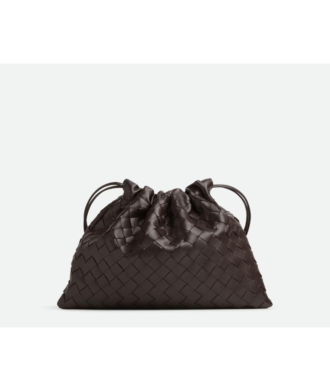 BOTTEGA VENETA Коричневая кожаная сумка с короткими ручками, фото 4