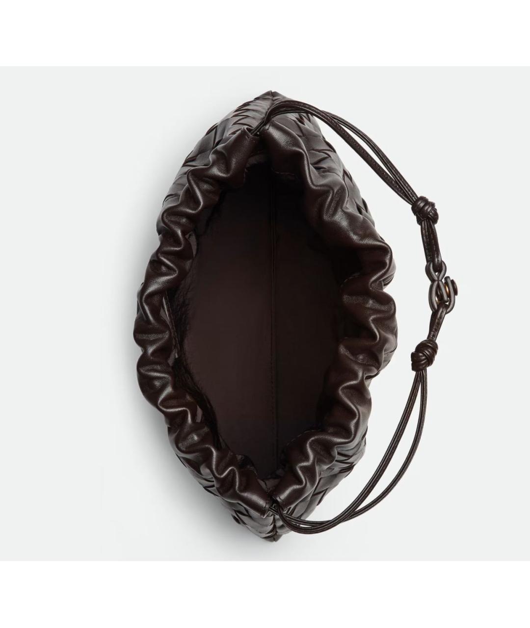 BOTTEGA VENETA Коричневая кожаная сумка с короткими ручками, фото 3