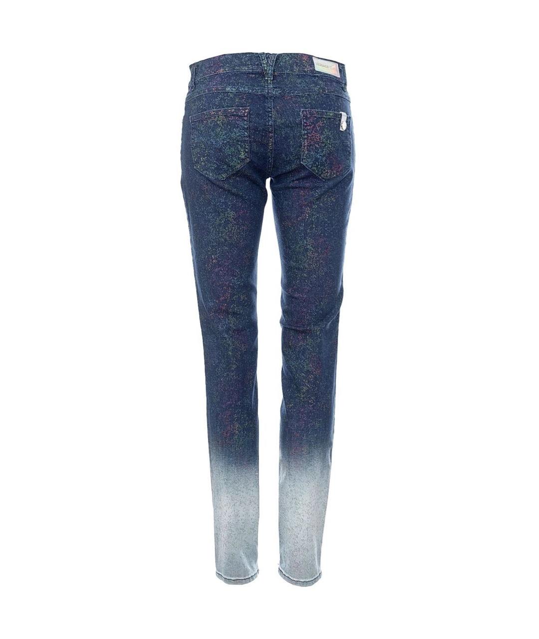VERSACE JEANS COUTURE Мульти хлопко-эластановые джинсы слим, фото 2