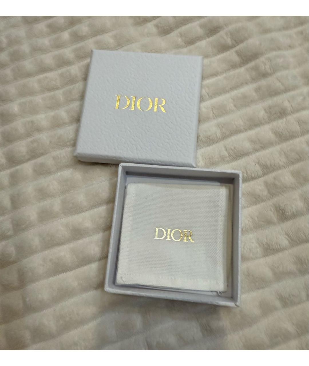 CHRISTIAN DIOR Салатовые латунные серьги, фото 5