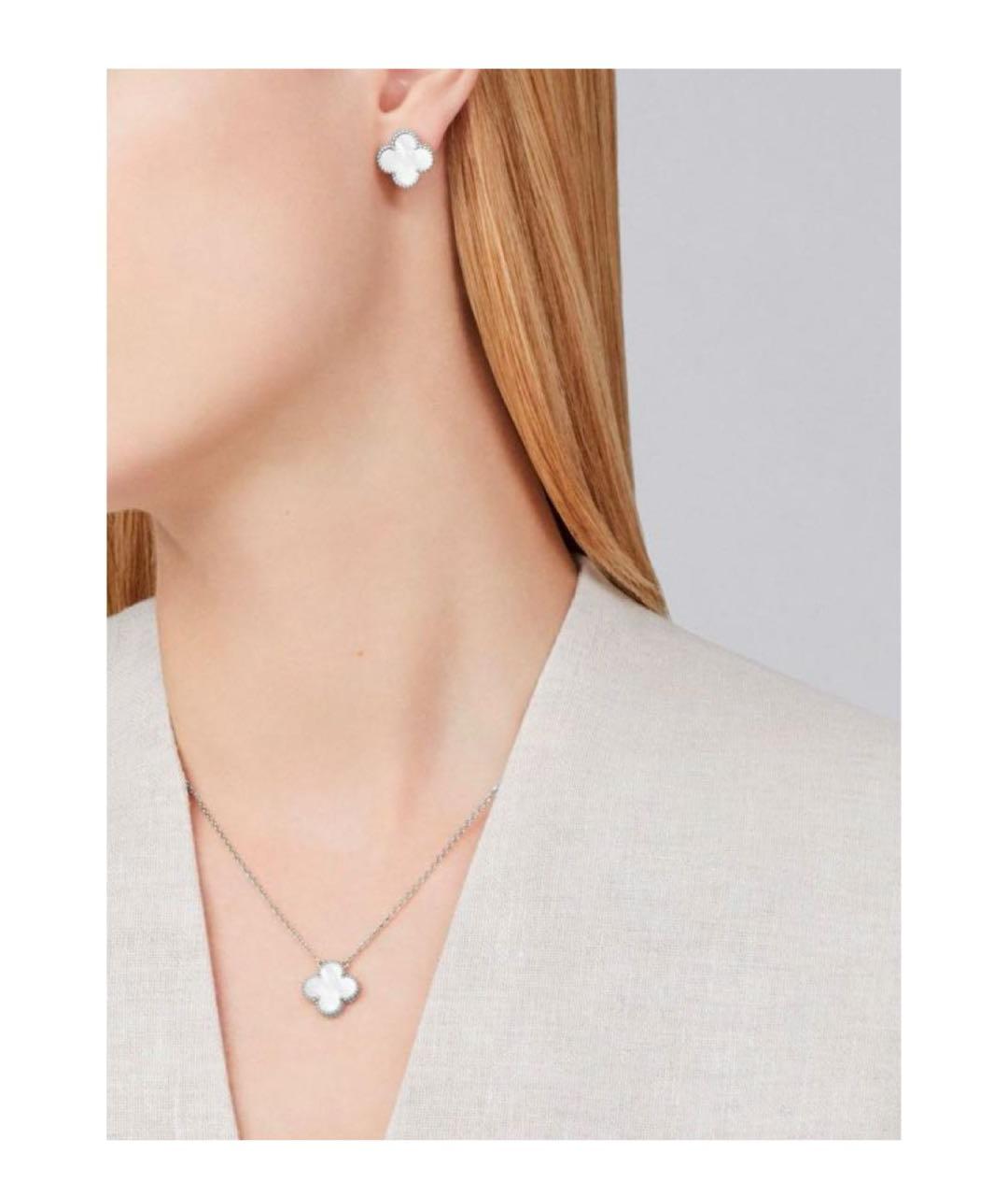 VAN CLEEF & ARPELS Белые серьги из белого золота, фото 4