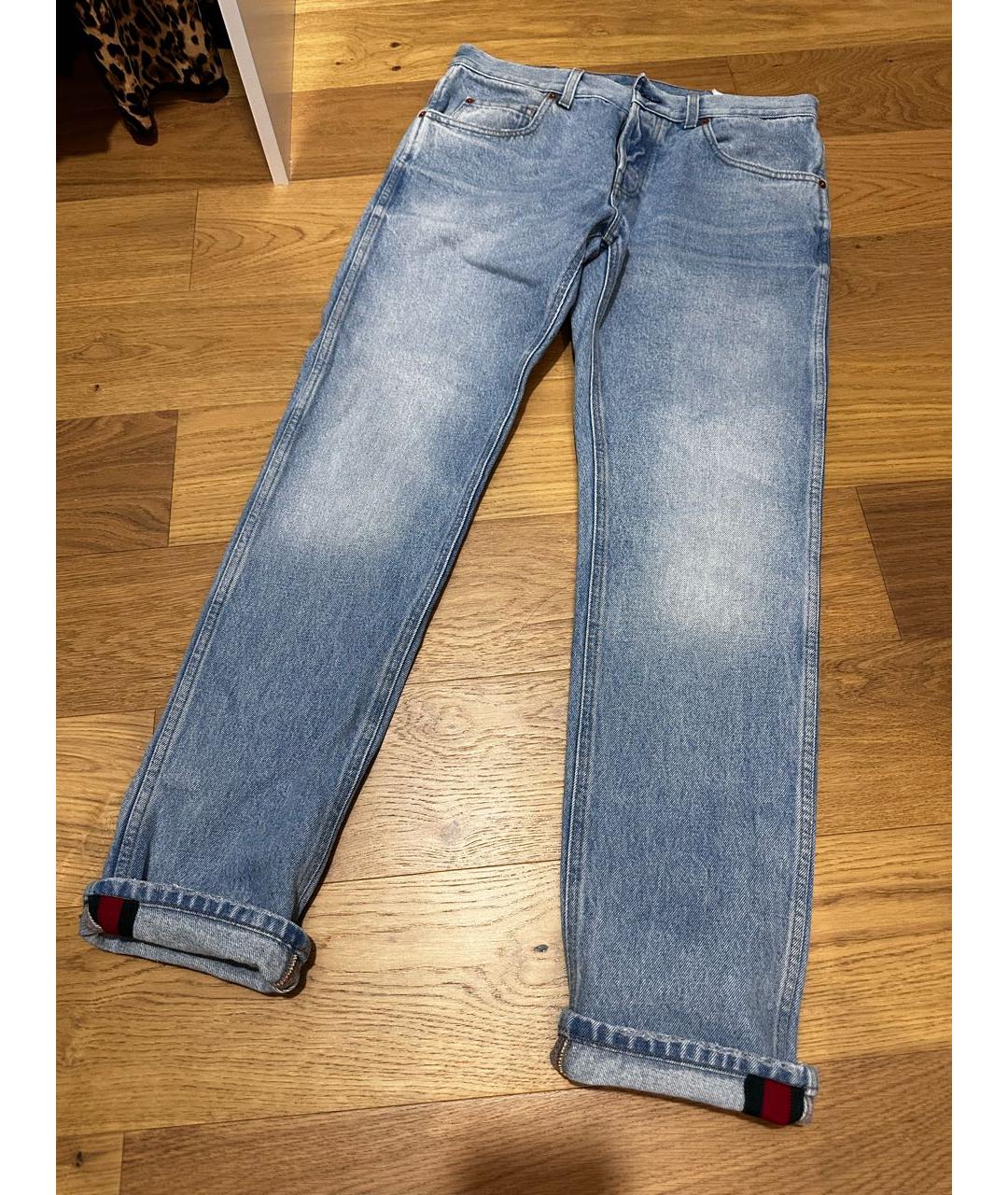 GUCCI Голубые джинсы скинни, фото 2