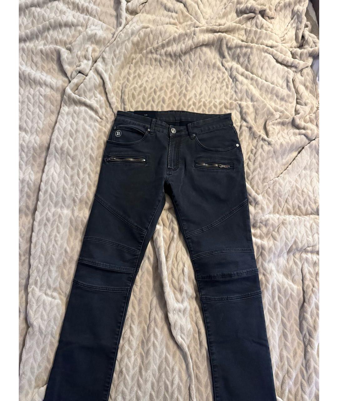 BALMAIN Черные хлопковые джинсы скинни, фото 3