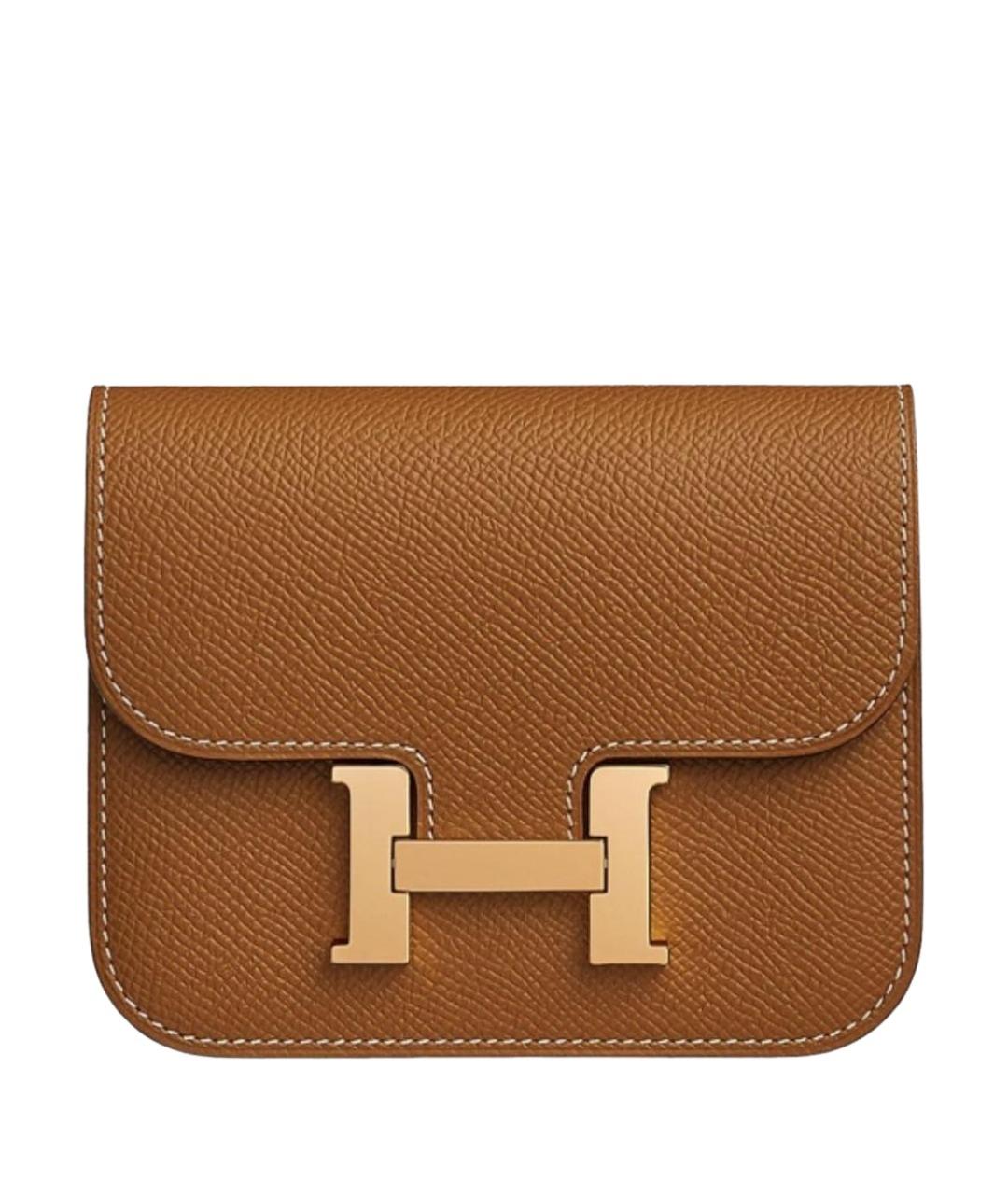 HERMES Коричневая кожаная поясная сумка, фото 1