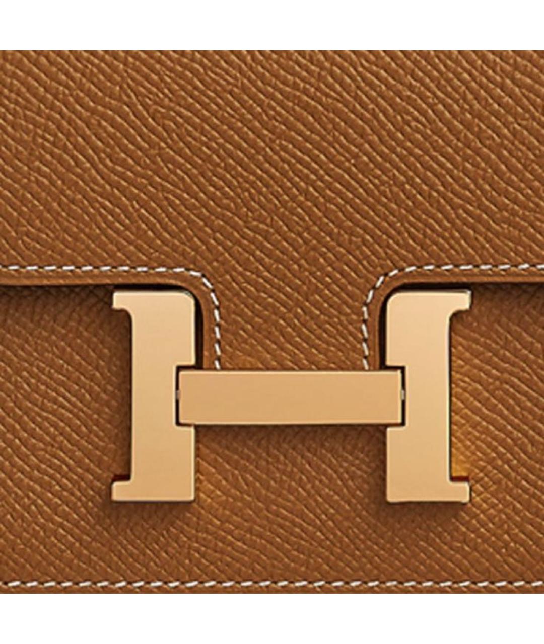 HERMES Коричневая кожаная поясная сумка, фото 4
