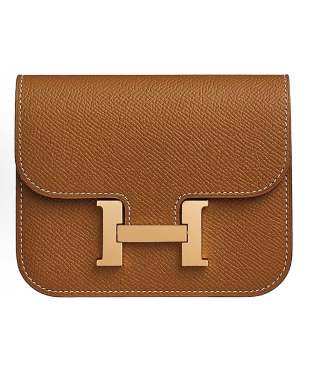 HERMES Коричневая кожаная поясная сумка, фото 7