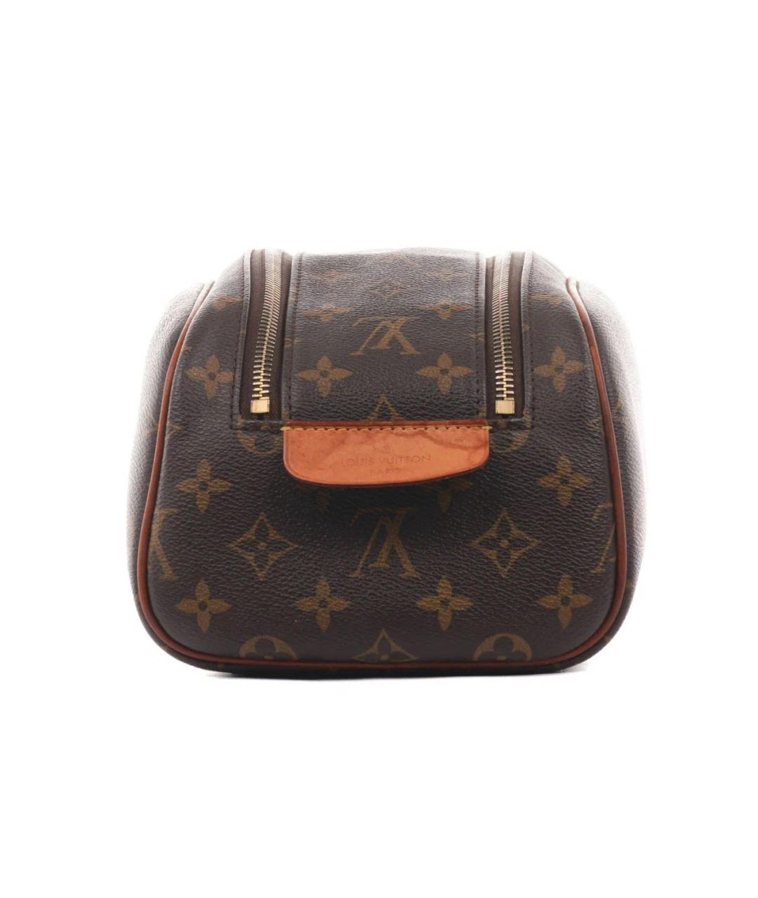 LOUIS VUITTON Коричневая косметичка, фото 4