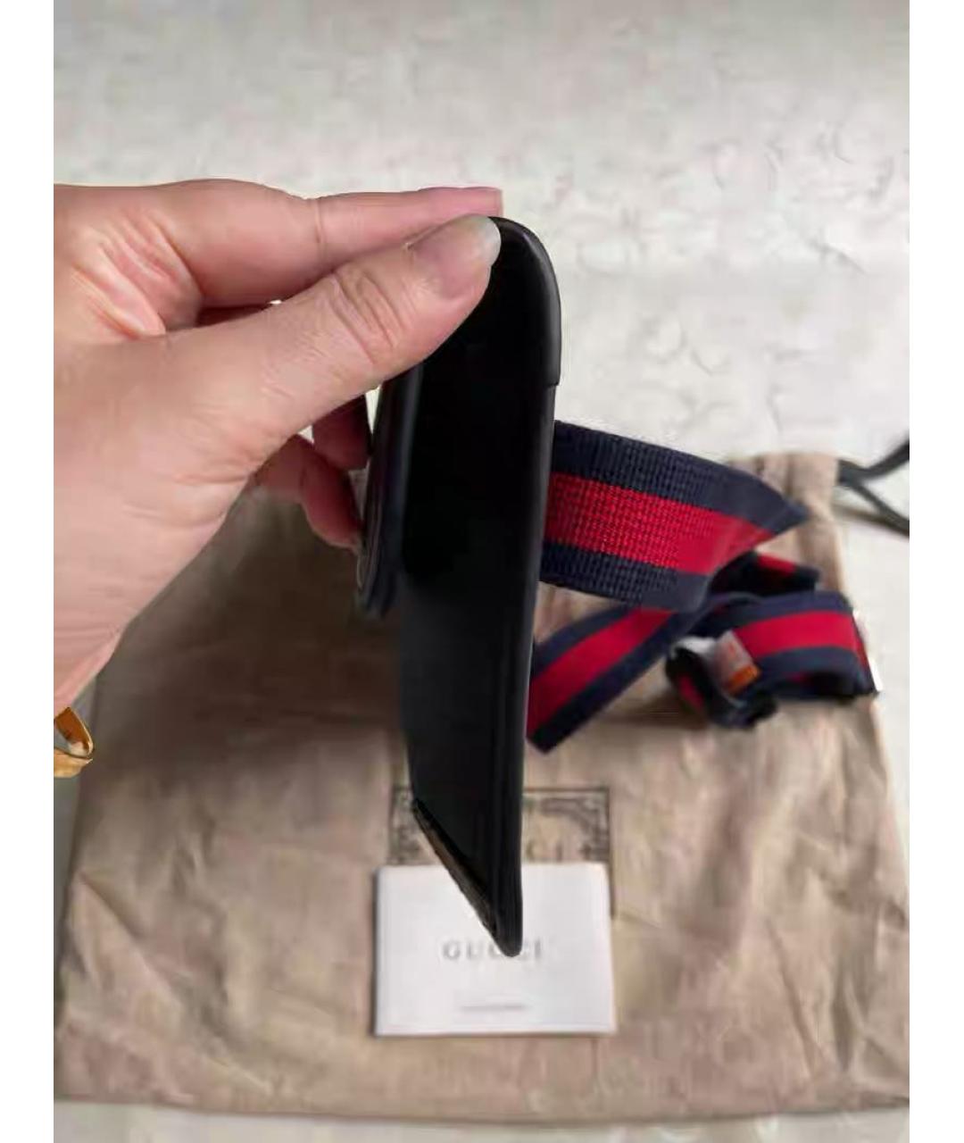 GUCCI Черная кожаная поясная сумка, фото 4