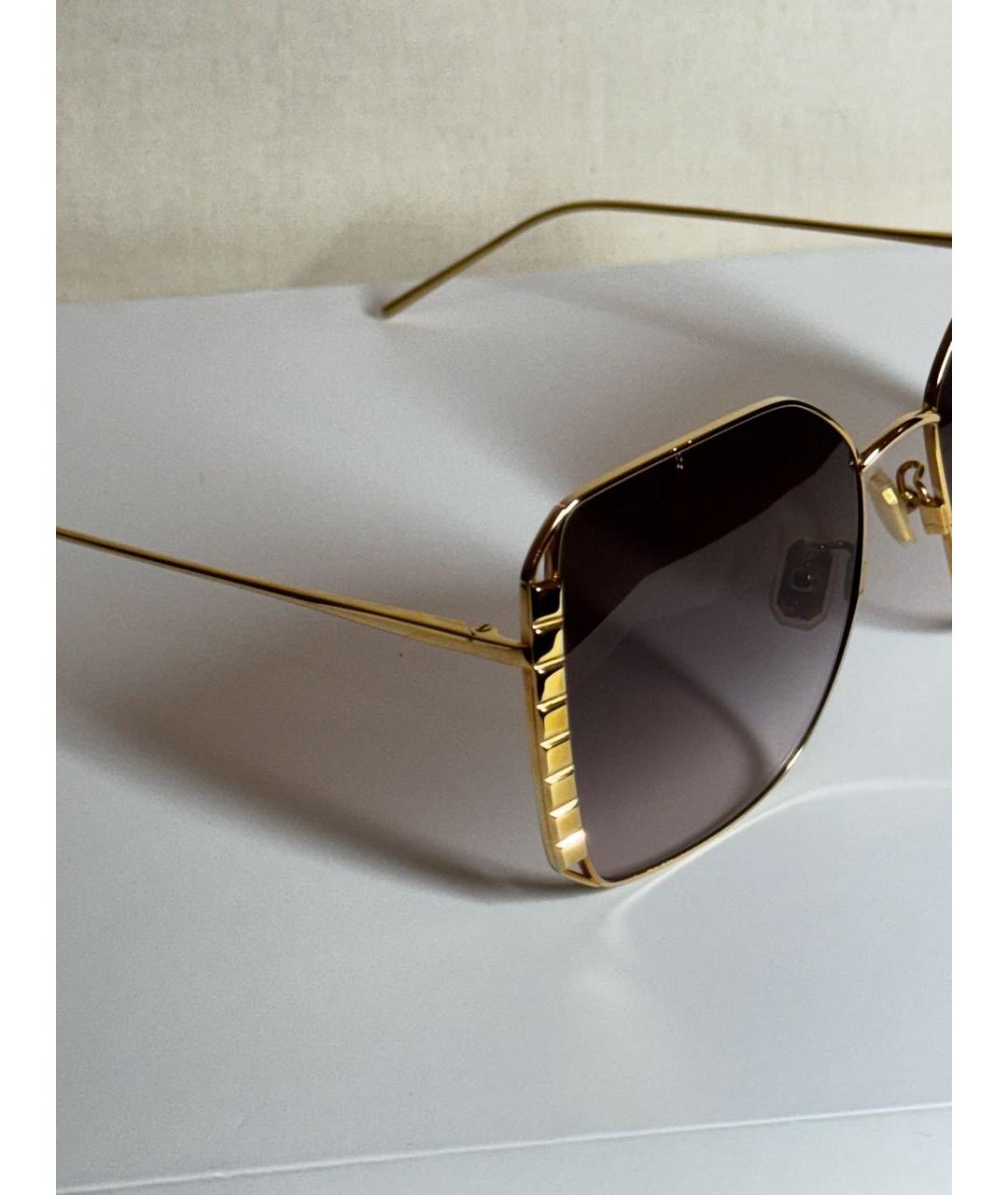 BOUCHERON Золотые металлические солнцезащитные очки, фото 3