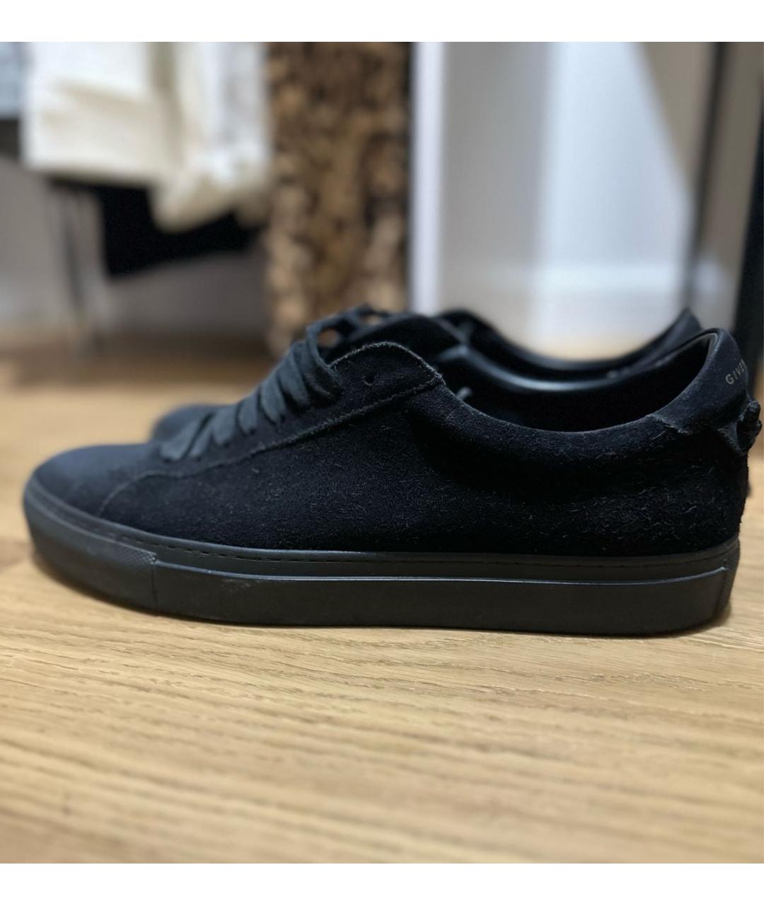 GIVENCHY Черные замшевые низкие кроссовки / кеды, фото 2