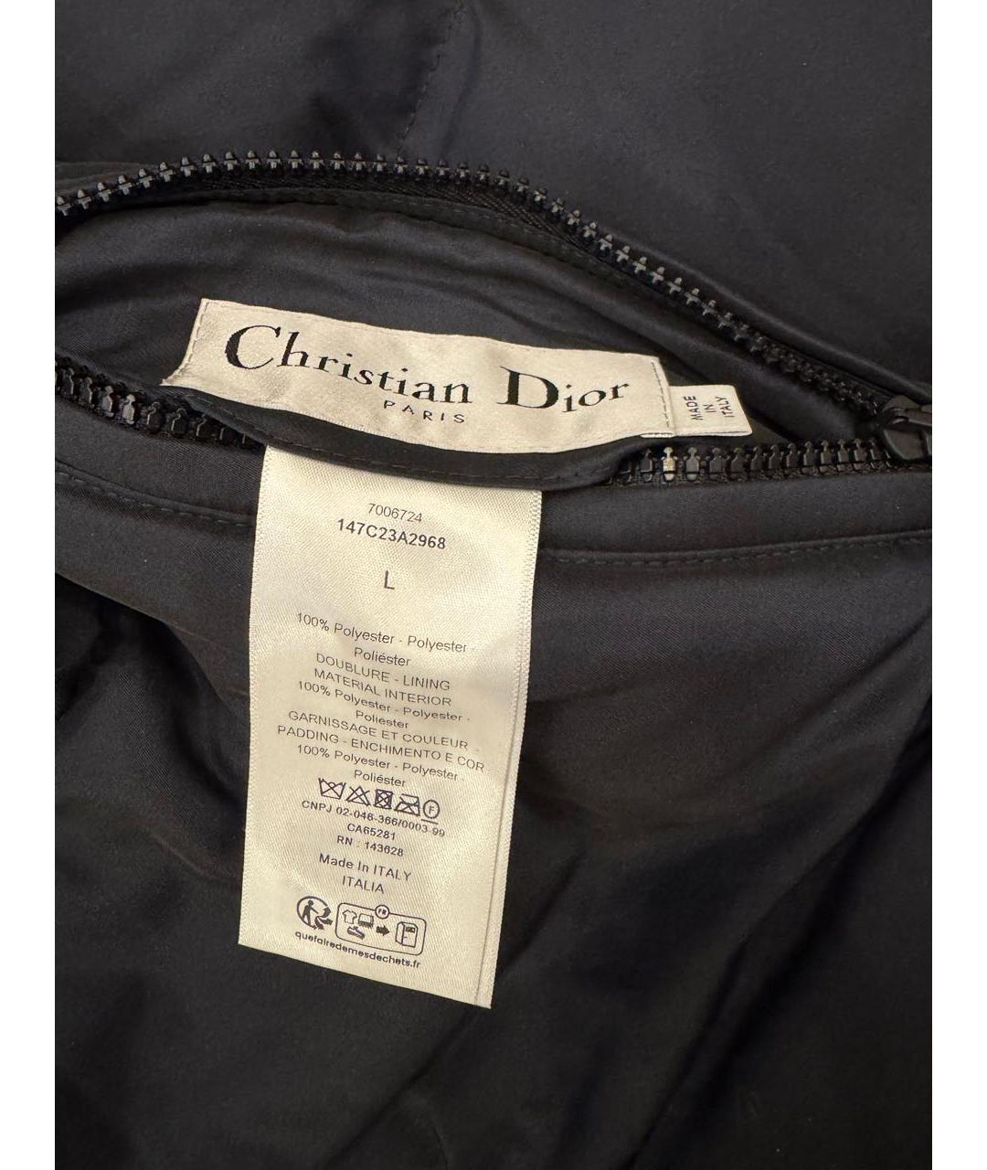CHRISTIAN DIOR Темно-синяя полиэстеровая куртка, фото 3