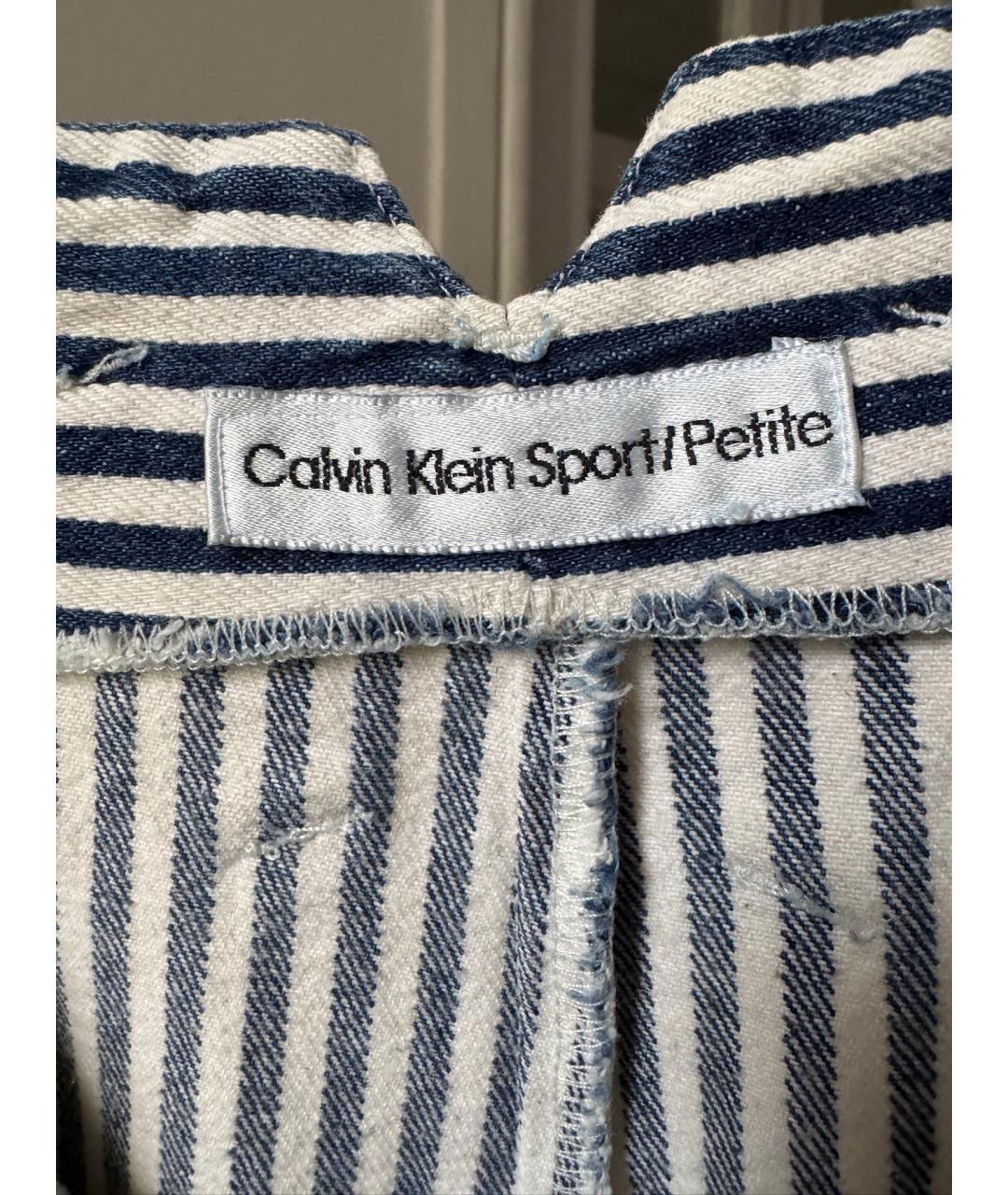 CALVIN KLEIN Белые хлопковые брюки широкие, фото 5