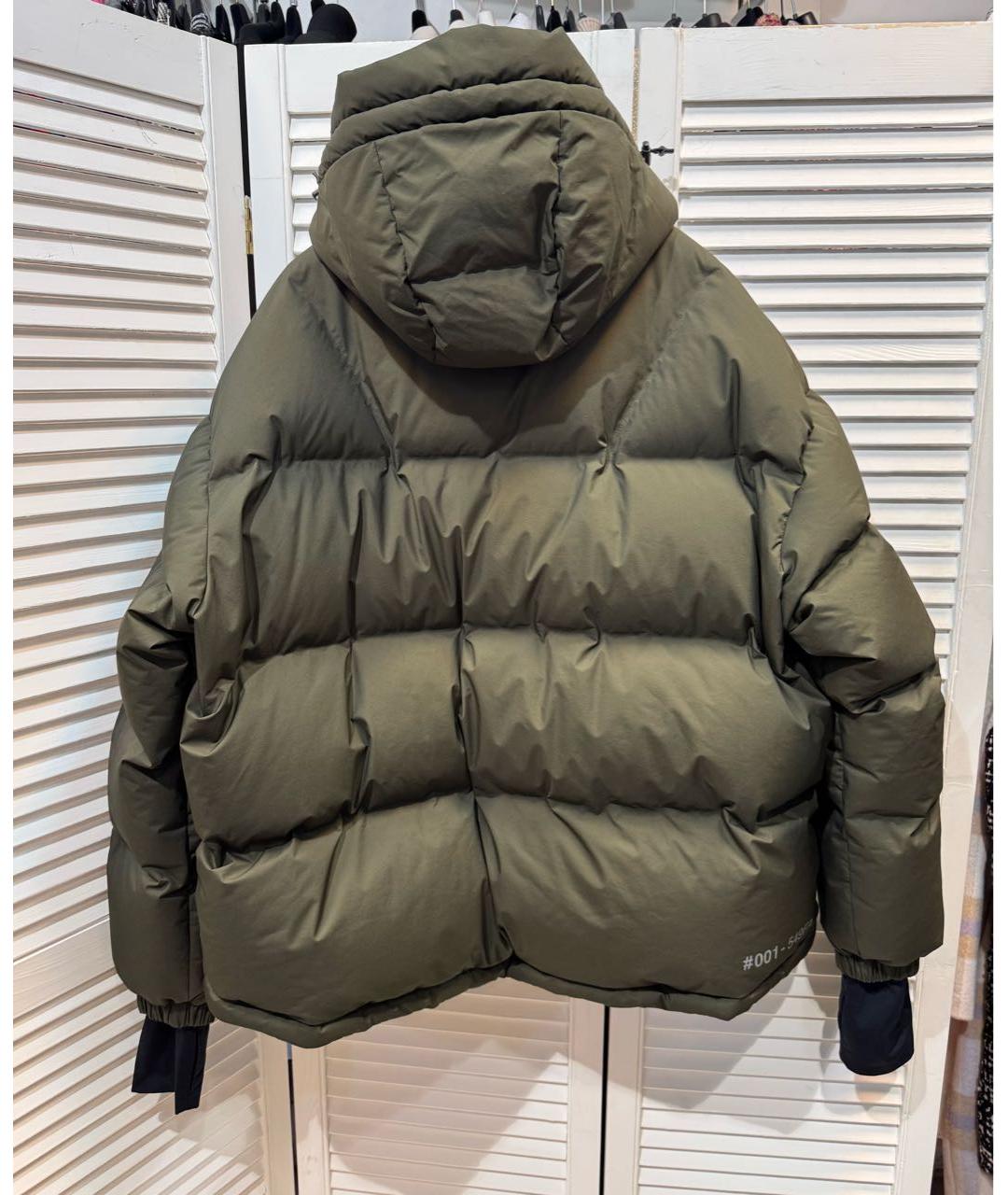 MONCLER Хаки пуховик, фото 2